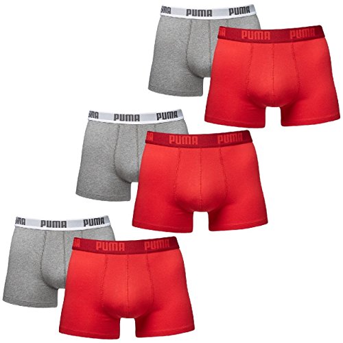 Comprar Puma Basic calzoncillos bóxer ropa interior para hombre (paquete de 6 unidades) - Rojo, L al mejor precio