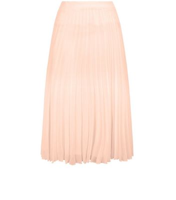 Comprar Shell Pink Chiffon Pleated Midi Skirt al mejor precio