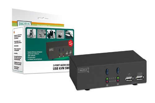 Comprar Digitus USB-KVM switch + audio, USB, 1920 x 1440 Pixeles, DDC, DDC2, DDC2B, DDC2AB, Win Mac Linux al mejor precio