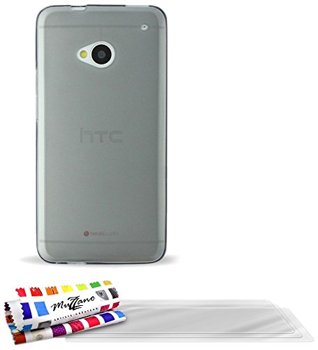 Comprar Muzzano F19828 - Funda para HTC One, incluye 3 protectores de pantalla, color gris al mejor precio