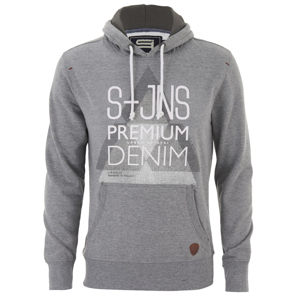 Comprar Smith & Jones Men's Dartord Print Hoody - Mid Grey Marl - S al mejor precio
