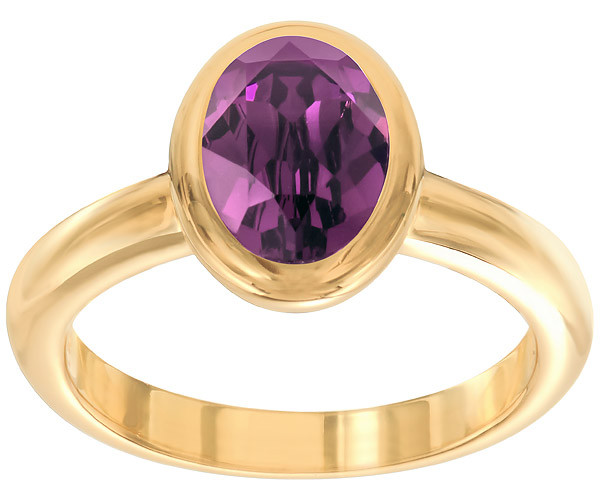Comprar Swarovski Laser Anillo Violeta Chapado en oro al mejor precio