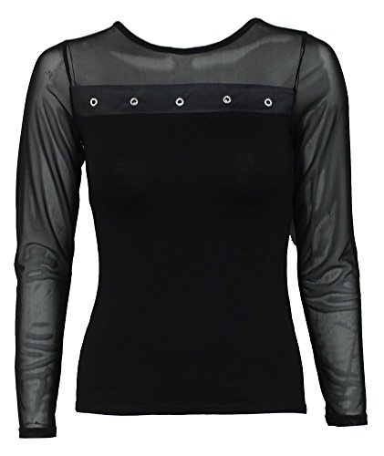 Comprar Spiral Gothic Rock Manga larga Mujer Negro XXL al mejor precio