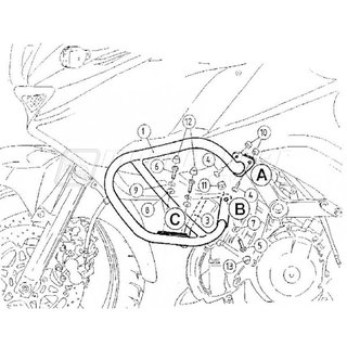 Comprar Defensa de motor Suzuki DL 1000 V-Strom NEGRO al mejor precio