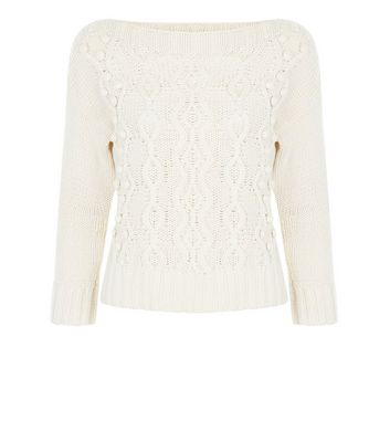 Comprar Apricot Cream Cable Knit Jumper al mejor precio