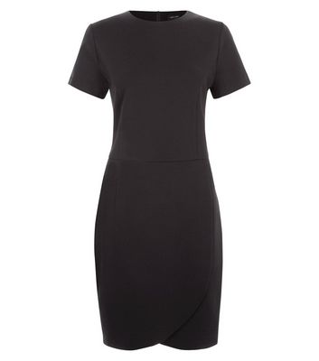 Comprar Black Wrap Front Short Sleeve Dress al mejor precio