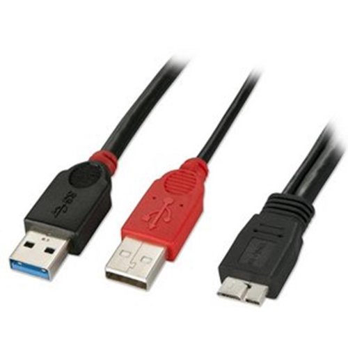 Comprar Lindy USB 3.0, 0.5m - Cable USB (0.5m, 3.0 (3.1 Gen 1), Micro-USB B, 2 x USB, Macho/Macho, Negro, Rojo) al mejor precio