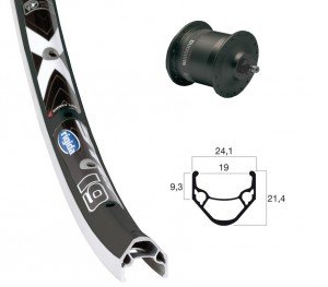 Comprar V-vélo - 28 x 1,75 nabend.dH3N30 sz.sSP schäfer rigida x-star19 silb.niro-noir/spei. (sz) al mejor precio