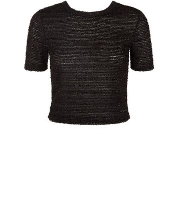 Comprar Teens Black Short Sleeve Tinsel Jumper al mejor precio