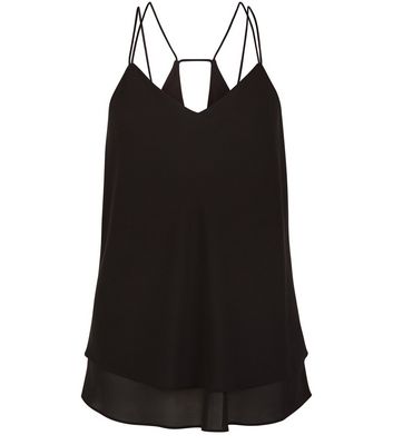 Comprar Black Double Strap Cut Out Back Cami al mejor precio