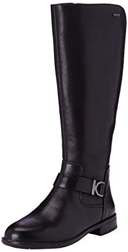 Comprar Clarks Mint Treat GTX - Botas Cavalières para mujer, Black Leather, 42 EU (8 Damen UK) al mejor precio