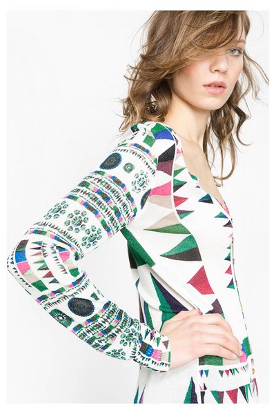 Comprar Desigual - Mujer - Cárdigan blanco y de colores - Charleen - Size L al mejor precio