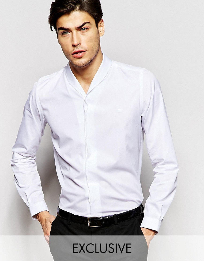 Comprar Camisa con cuello esmoquin de corte slim de Hart Hollywood by Nick Hart al mejor precio