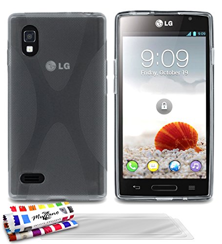 Comprar Muzzano F6337 - Funda para LG L9 + 3 protecciónes de pantalla, color gris al mejor precio
