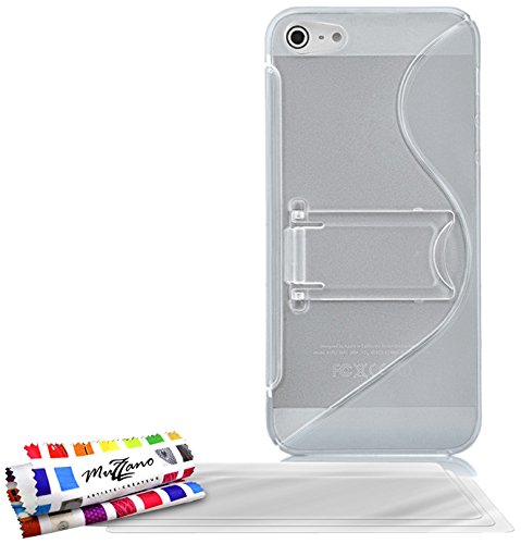 Comprar Muzzano F5755 - Funda para Apple iPhone 5 + 3 protecciónes de pantalla, transparente al mejor precio
