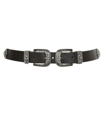 Comprar Black Double Buckle Western Belt al mejor precio