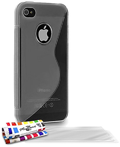 Comprar Muzzano F19310 - Funda para Apple iPhone 5, incluye 3 protectores de pantalla, transparente al mejor precio