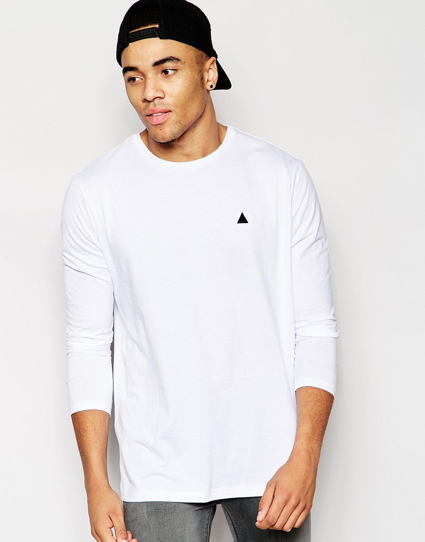 Comprar Camiseta larga de manga larga en blanco con logo de ASOS al mejor precio