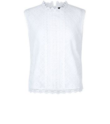 Comprar Teens Cream Lace High Neck Top al mejor precio