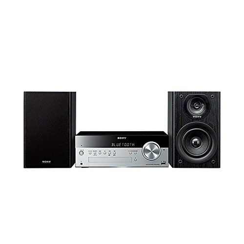 Sony CMT-SBT100 - Microcadena de 50W (CD, FM/AM, Bluetooth, NFC, USB, estéreo), color negro y plateado