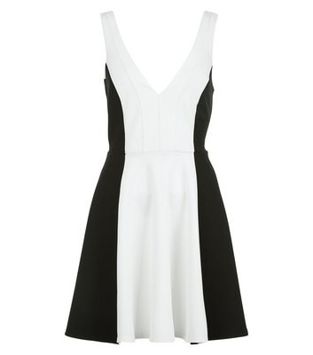 Comprar Black Colour Block Skater Dress al mejor precio