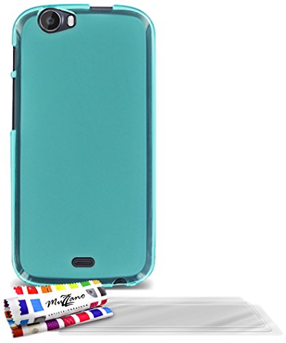 Comprar Muzzano F45218 - Funda para Wiko Darkfull + 3 protecciones de pantalla, color azul lago al mejor precio