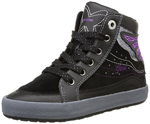 Comprar Geox JR WITTY A - zapatillas deportivas altas de cuero niña, color negro, talla 33 al mejor precio