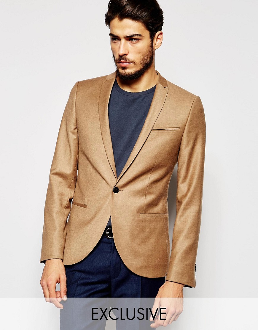 Comprar Americana muy entallada de franela de lana de Noak al mejor precio