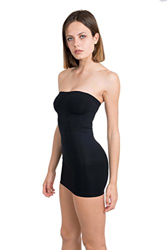 Comprar ANAISSA, Vestido Palabra de honor Adelgazante Emana Triple Acción - Vestido sin mangas para mujer, color negro, talla S (36-38) al mejor precio