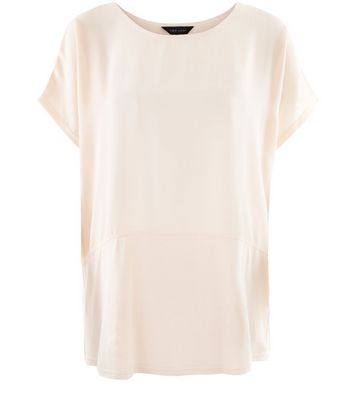 Comprar Shell Pink Fine Knit Contrast Longline T-Shirt al mejor precio