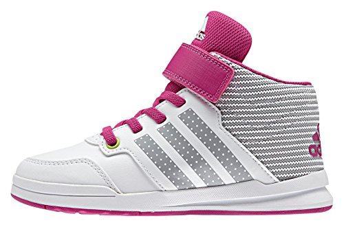 Comprar adidas Jan BS 2 Mid C, Zapatillas de Gimnasia Unisex Infantil, Blanco / Rosa (Ftwbla / Onicla / Eqtros), 33 EU al mejor precio