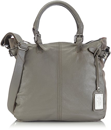 Comprar Buffalo BAG 1035-01 IM COW THIN ROCK SUE - Bolso de hombro de cuero mujer, color gris, talla 34x32x10 cm (B x H x T) al mejor precio