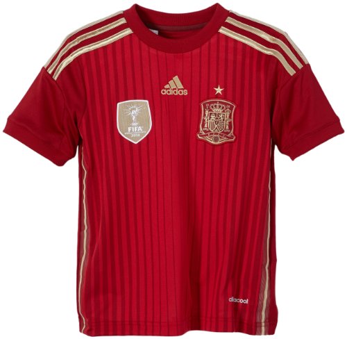 Comprar adidas Selección Española de Fútbol - Camiseta de fútbol para niño, 2014, color rojo, talla 12 años (152-164 cm) al mejor precio