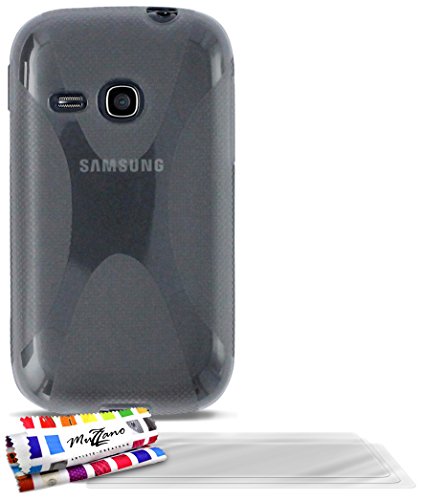 Comprar Muzzano F21204 - Funda para Samsung Galaxy Young + 3 protecciones de pantalla, color gris al mejor precio