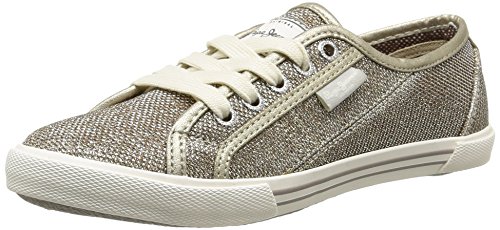 Comprar Pepe Jeans ABERLADY LUREX - zapatilla deportiva de material sintético mujer, color dorado, talla 41 al mejor precio