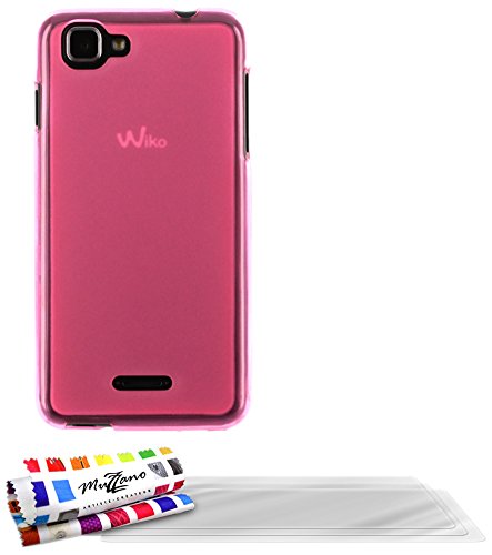 Comprar Muzzano F872785 - Funda para Wiko Kite 4G + 3 protecciones de pantalla, color rosa al mejor precio