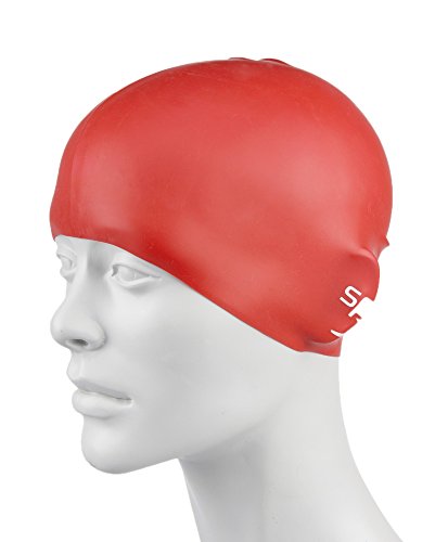 Comprar Speedo Junior Plain - Gorro de natación infantil, tamaño 41 - 42, color rojo al mejor precio