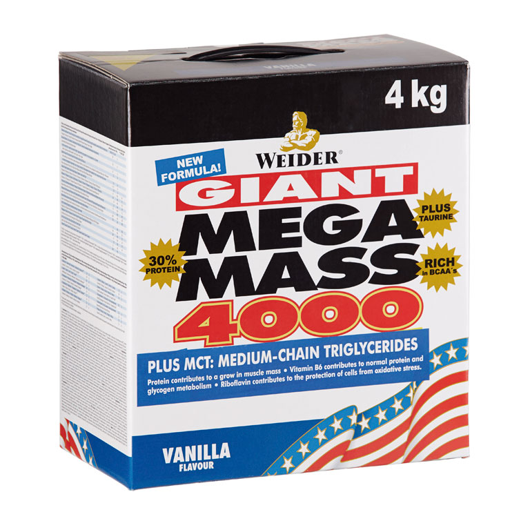 Comprar Mega Mass 4000 Weider Sabor Vainilla 4 kg. al mejor precio