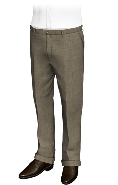 Comprar Pantalón marrón moteado de lana - Pantalón a medida al mejor precio