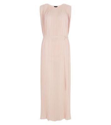Comprar Mid Pink Pleated Sleeveless Maxi Dress al mejor precio