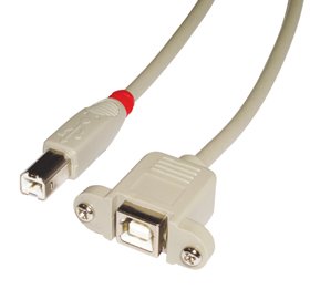 Comprar Lindy 31801 - Cable USB (USB B, USB B, Macho/hembra, Níquel, Gris, USB Type-B) al mejor precio