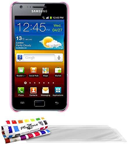 Comprar Muzzano F20198 - Funda para Samsung Galaxy S2, incluye 3 protectores de pantalla, color rosa al mejor precio