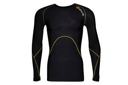 Skins - Camiseta de manga larga - para hombre Negro negro Talla:mediano