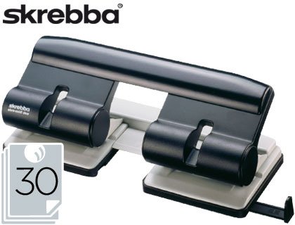 Comprar TALADRADOR SKREBBA SKRE PERFO DUO 3 TALADROS NEGRO -CAPACIDAD 30 HOJAS al mejor precio