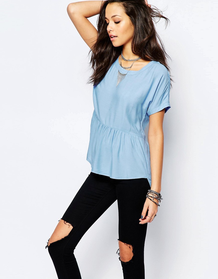 Comprar Top asimétrico con sobrefalda de Noisy May al mejor precio