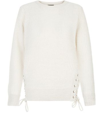 Comprar Cream Lace Up Side Jumper al mejor precio