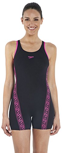 Comprar Speedo Monogram Legsuit - Traje de baño, color Negro (Black/Ecstatic), talla UK: Talla 38 al mejor precio
