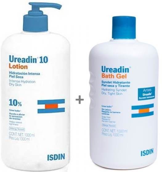 Comprar Ureadin locion 10% 1L + ureadin bath gel syndent 1L al mejor precio
