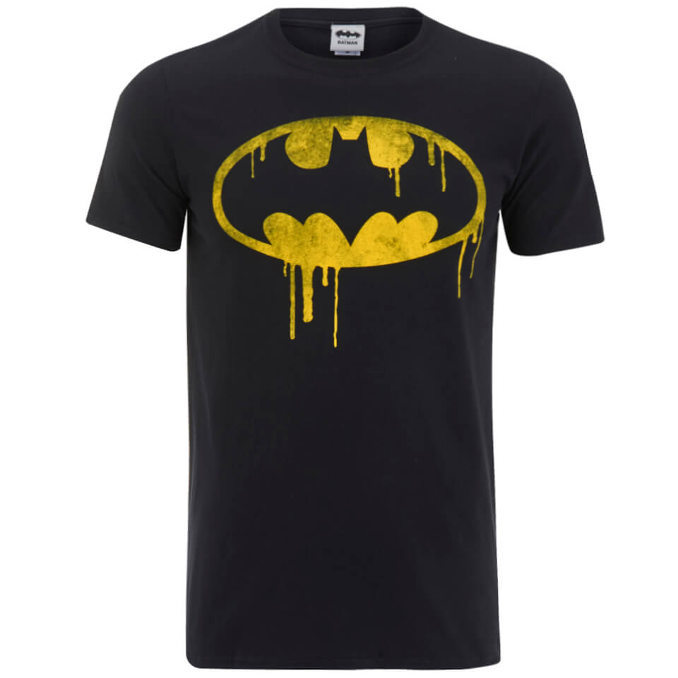 Comprar DC Comics Men's Batman Dripping Logo T-Shirt - Black - XXL al mejor precio