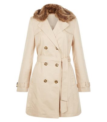 Comprar Anita and Green Stone Faux Fur Collar Trench Coat al mejor precio
